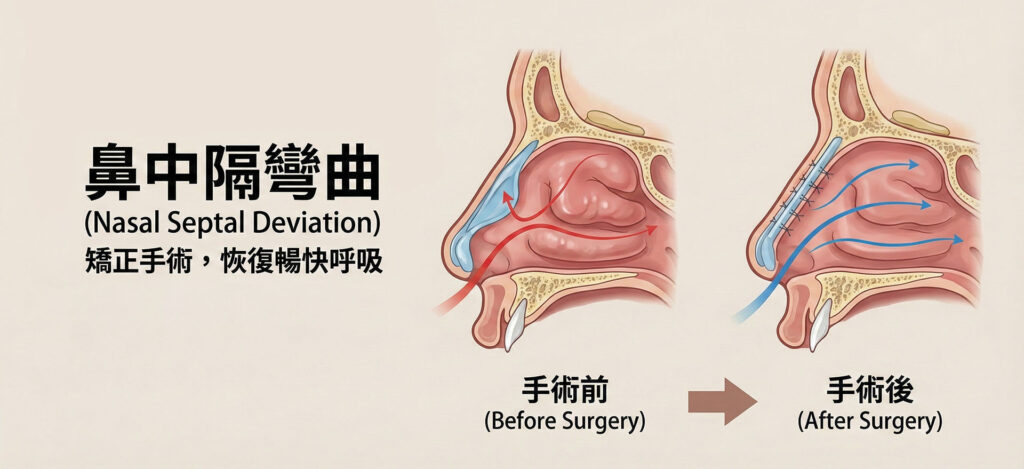 鼻中隔彎曲矯正術 Banner